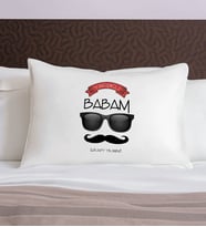 BK Gift Kişiye Özel Baba Temalı Pamuklu Yastık Kılıfı-10 50x70cm, Babaya Hediye, Babalar Günü Hediyeleri