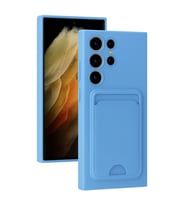 Samsung Galaxy S24 Ultra Kılıf Kelvin Kartvizitli Silikon - Mavi
