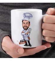 Kişiye Özel Yemeklerin Ustası Karikatürlü Kupa Bardak