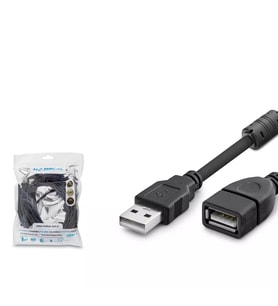 Hadron HDX7521 USB Uzatma Kablosu 5 Metre Ferrit Filtreli Parazit Önleyici (Siyah)