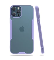 Apple İphone 12 Pro Max Kılıf Platin Silikon - Lila