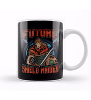Female Viking Future Shield Maiden Warrior Kupa Bardak Porselen
