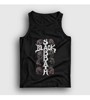 Presmono Unisex Siyah Skulls Black Sabbath Atlet 18140tt