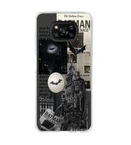 Poco X3 Pro / X3 NFC Uyumlu Batman Kolaj Tasarımlı Şeffaf Telefon Kılıfı