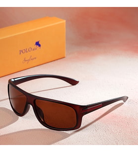 Polo Air  Erkek Polarize Motorcu Güneş Gözlüğü PLG-2073C (Kahverengi)