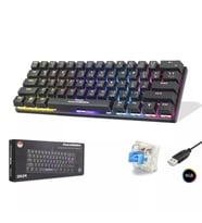 Hadron G509B Mekanik Oyuncu Klavyesi %60 Mini - RGB Blue Switch Q Siyah