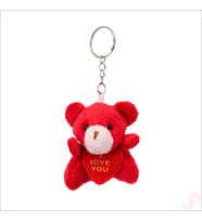 Pelüş Ayıcık Anahtarlık Love You, 5 cm x 5 cm - Kırmızı