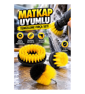 Güçlü Naylon Kıllı Matkap Uyumlu Temizlik Fırçası – Yağ, Kir ve Pas Temizleme Aparatı