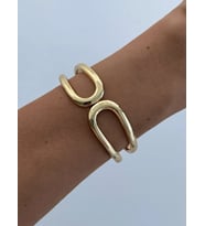 Özel Seri Geometrik Desen Gold Kelepçe Bileklik