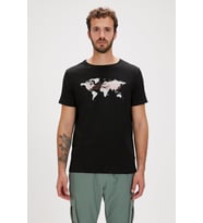 Bad Bear GLOBE T-SHIRT NIGHT Erkek Tişört Siyah S-XXL