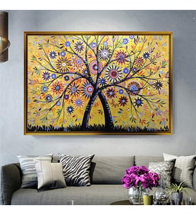 Altın Çerçeveli dekoratif tablo l662 (Gold)