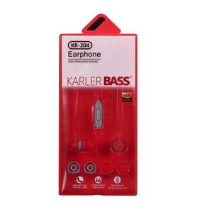 Karler Bass KR-204 Kablolu Kulaklık - Kırmızı