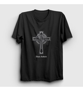 Presmono Unisex Siyah Cross Black Sabbath T-Shirt 17476tt