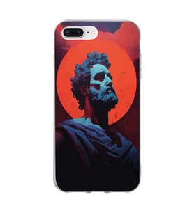 Iphone 7 PLUS - 8 PLUS Uyumlu Aristoteles Tasarımlı Şeffaf Telefon Kılıfı