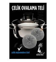 Mey İthalat® Transformacion Çelik Bulaşık Ovalama Teli 4 Adet 715602