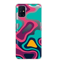 Samsung Galaxy M31s Kapak Renkli Desen Tasarımlı Şeffaf Silikon Kılıf