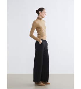 LCW EVERYDAY Siyah Standart Fit Geniş Paça Kadın Pantolon