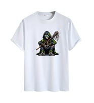 Animasyon Görselli  Unisex (Tshirt) Tişört (Beyaz)