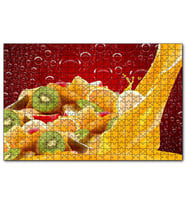 Cakapuzzle Kiwi, Portakal ve Elma Dilimleri 120 Parça Puzzle Yapboz MDF (Ahşap)