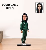 Kisiye Özel Squid Game Tasarımlı Karikatür KADIN Biblo