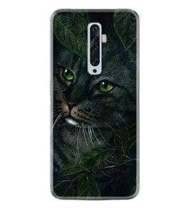 Oppo Reno 2Z 4 Lite 4 Pro 5 6 7 A31 Kılıf Desemli Silikon Flowers Cat 1345