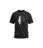 Kısa Kollu Filistin Nehirden Denize Özgür Filistin Unisex S - 2XL T300019 (Siyah)