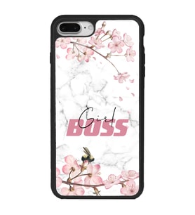 iPhone 7 Plus Uyumlu Sakura Girl Boss Tasarımlı Glossy Telefon Kılıfı