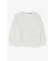 Breeze Kız Çocuk Sweatshirt Güpürlü 1.5-5 Yaş, Ekru