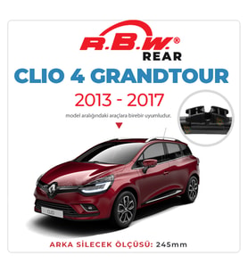 RBW Arka Silecek Renault Clio 4 Grandtour 2013-2017 ile uyumlu (Siyah)