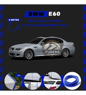 Bmw E60 Oto Araç Kapı Koruma Fitili 5metre Parlak Mavi Renk