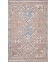 Eliana Home Baskılı, Yıkanabilir Kaymaz Taban Salon Halısı LNA0606 100x150 cm (Pembe)
