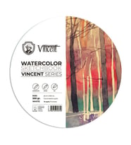 Vincent Watercolor Sketchbook White Daire Suluboya Blok 300 gr 25 cm 10 Sayfa 