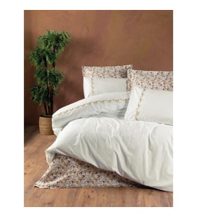 Cotton Box Majestic Seri Çift Kişilik Nevresim Takımı Polite Tarçın