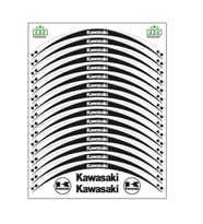 SKM KAWASAKİ UYUMLU BEYAZ SİYAH REFLEKTÖRLÜ JANT ŞERİDİ
