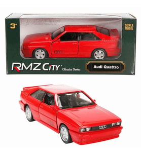 1:32 RMZ City Alman Klasikleri Serisi Die Cast Çek Bırak Model Araba - Kırmızı Audi Quattro