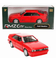 1:32 RMZ City Alman Klasikleri Serisi Die Cast Çek Bırak Model Araba - Kırmızı Audi Quattro