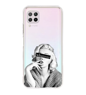 Huawei P40 Lite Uyumlu Marilyn Monroe Desenli Şeffaf Telefon Kılıfı
