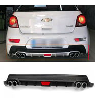 Chevrolet Cruze HB Siyah Difüzör Difizör Yuvarlak Egzoz Görünüm Kulaklı Tip 2008 - 2015