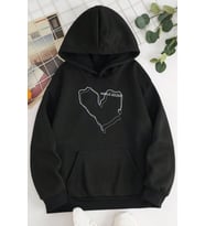 Unisex Oversize Holiday Baskılı Sweatshirt (Siyah)