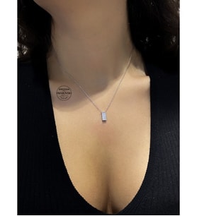 Orjinal Sertifikalı Swarovski Taşlı Gümüş Kolye