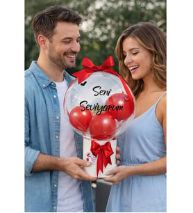 SEVGİLİYE BALON KUTUSU- SENİ SEVİYORUM