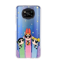 Poco X3 Pro Uyumlu Powerpuff Girls Desenli Şeffaf Telefon Kılıfı