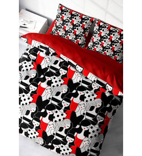 Nevresim Takımı %100 Doğal Pamuk Çift Kişilik 3d Digital Womans Pattern