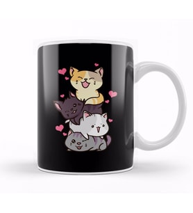 Funny Cat Mountain Meowtain Kitty Pun Kupa Bardak Porselen