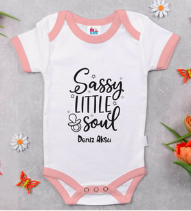 BK Kids Kişiye Özel Pembe Bebek Body Zıbın - Model 8