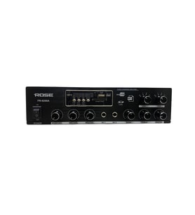 Rose FR-9200A - 2X120 Watt 2 ZONE STEREO Mixer Amfi (Siyah)