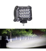 Off Road Led Lamba Yayıcı Beyaz Kare Sis Farı Projektör 45W 12 Led Metal Çalışma Lambası 1 Adet