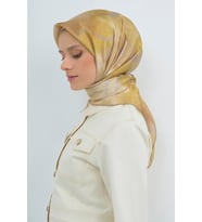 Armine Saf İpek Sura Eşarp-2026 İlkbahar-Yaz- 95010D (Gold)