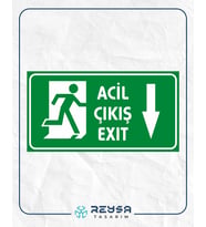 Acil Çıkış Sticker 20X28 Cm