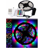5 Metre Rgb Şerit Led Seti-İç ve Dış Mekan Silikonlu-Tak Çalıştır (5343)